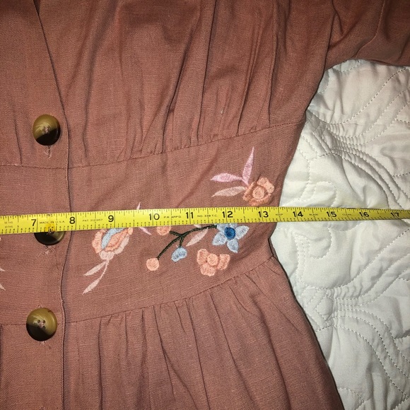 ASOS Embroidered Tea Linen Jumpsuit - Picture 10 of 12